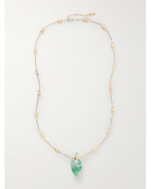 Chloé Tone, Fluorite And Resin Necklace - White
