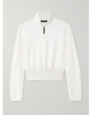 Aztech Mountain Ajax Rubber-Trimmed Jersey Half-Zip Jumper - White