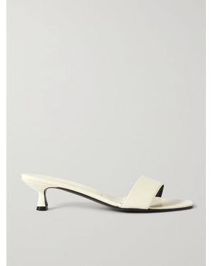 Loulou de Saison Net Sustain Elys Leather Mules - Natural