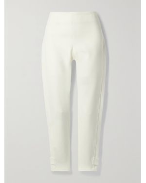 Moncler Stretch-Twill Leggings - White