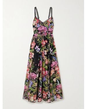 Charo Ruiz Iraso Floral-Print Cotton-Blend Voile Maxi Dress - White