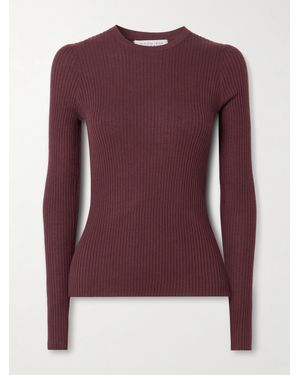 Gabriela Hearst Browning Ribbed Cashmere And Silk-Blend Top - Purple