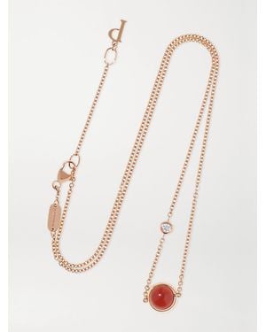 Piaget Possession 18-Karat Rose, Carnelian And Diamond Necklace - Natural