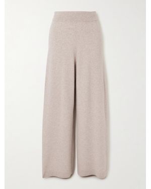 Veronica Beard Jenkins Merino Wool And Cashmere Wide-Leg Trousers - Natural