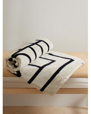 TOTEME Cotton-Terry Jacquard Beach Towel - Natural