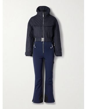 CORDOVA Eiger Belted Wool-Blend And Twill Ski Suit - Blue