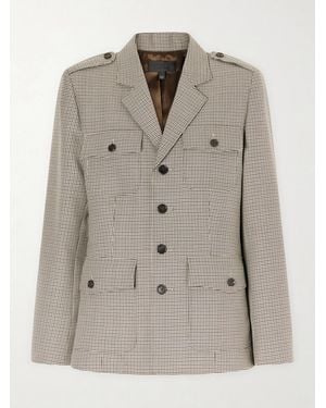 Nili Lotan Hazel Houndstooth Wool Jacket - Natural