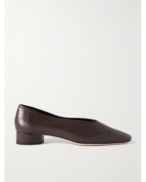 Aeyde Delia Leather Pumps - Brown