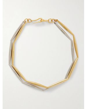 Tohum Design Lumia Helia- And-Plated Necklace - Natural