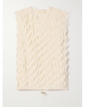 Ulla Johnson Maelys Layered Scalloped Cotton-Blend Top - Natural