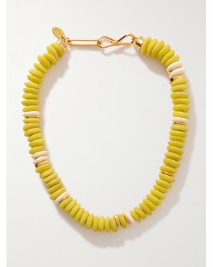 Lizzie Fortunato Laguna-Plated Beaded Necklace - Yellow