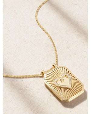 Marie Lichtenberg Heart Scapular 18-Karat Diamond Necklace - Natural