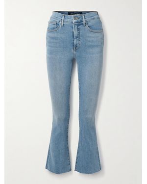 Veronica Beard Carolina Cropped High-Rise Flared Jeans - Blue