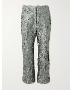 Dries Van Noten Paloma Hose Mit Geradem Bein Aus Satin - Grau