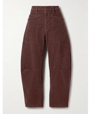 Nili Lotan Shon Cotton-Blend Corduroy Tapered Trousers