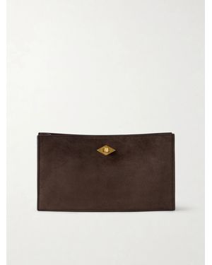 Metier Ease Suede Clutch - Brown