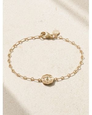 Marlo Laz Wee Porte Bonheur Coin 14-Karat Emerald Bracelet - Natural