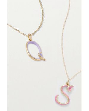 Bea Bongiasca Letter -Z Kette Aus 9 Karat Mit Emaille - Natur