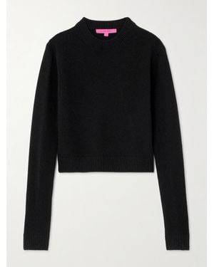 The Elder Statesman Cropped Cashmere Jumper - Black