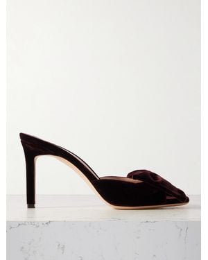 Tom Ford Brigitte Bow-Embellished Velvet Mules - Black