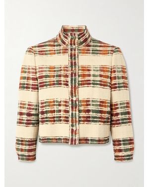Loro Piana Striped Wool-Bouclé Jacket - Natural