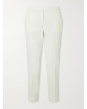 Theory Treeca Linen-Blend Straight-Leg Trousers - White