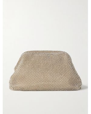 Loeffler Randall Doreen Crystal-Embellished Faille Shoulder Bag - Natural