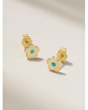 Jennifer Meyer Mini Daisy 18-Karat Earrings - Metallic