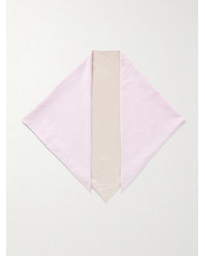 Agolde Maria Mcmanus Embroidered Organic Denim Scarf - Pink