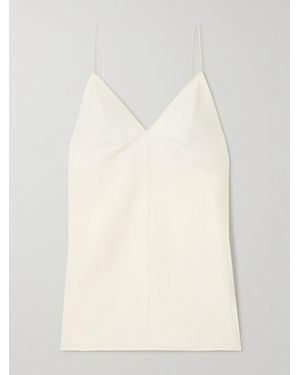 KHAITE Talsie Silk And Cotton-Blend Organza Tank - Natural