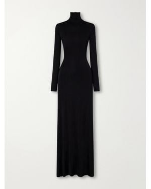 TOVE Sacha Jersey Turtleneck Gown - Black
