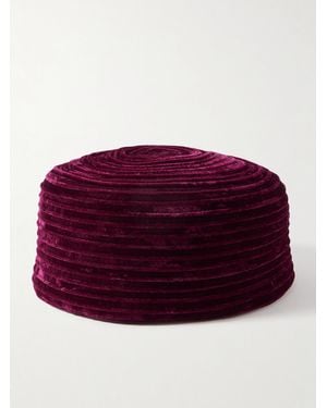 Gigi Burris Millinery Lauren Pillbox-Hut Aus Samt Aus Einer Seidenmischung - Rot