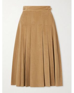 Gabriela Hearst Corduroy Cotton Maxi Skirt - Natural