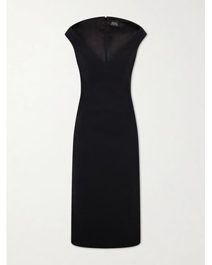 Solace London Monica Crepe Midi Dress - Black