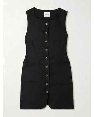 Posse Emma Linen Mini Dress - Black