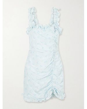 chinese dress ladies Alessandra Rich - Velvet Dress with Lace Bustier - 38