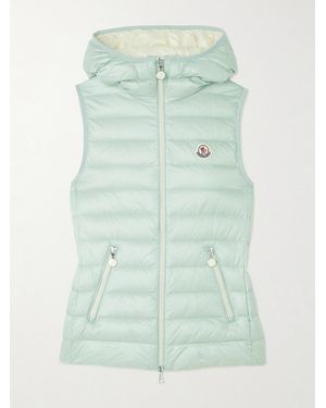 Moncler Glygosse Hooded Quilted Shell Down Vest - Green