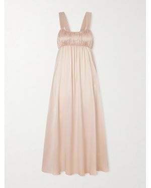 Chloé Silk-Satin Maxi Dress - Natural
