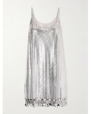 Rabanne Chainmail Mini Dress - White