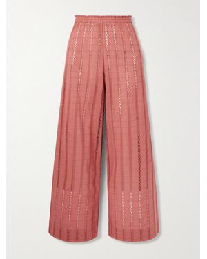 Alix Of Bohemia Otto Rouge Hose Aus Baumwolle Mit Details Im Hohlstich - Pink