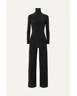 Norma Kamali Stretch-Jersey Turtleneck Jumpsuit - Black