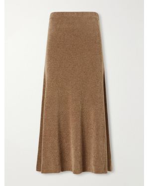 Gabriela Hearst Muir Ribbed Silk Midi Skirt - Natural