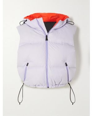 Aztech Mountain Snowbird Hooded Quilted Shell Down Gilet - Purple