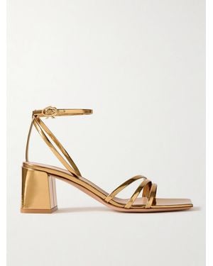 Gianvito Rossi Metal 55 Metallic Patent-Leather Sandals