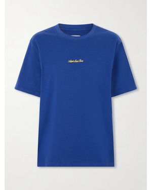 Aimé Leon Dore Logo-Embroidered Cotton T-Shirt - Blue