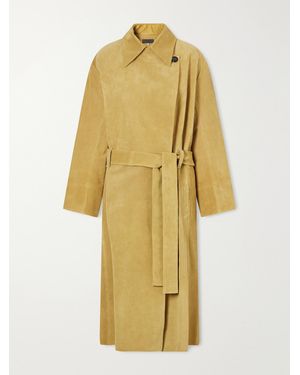 Stouls Wyatt Belted Corduroy Suede Coat - Yellow