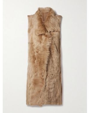 Yves Salomon Reversible Shearling Vest - Natural
