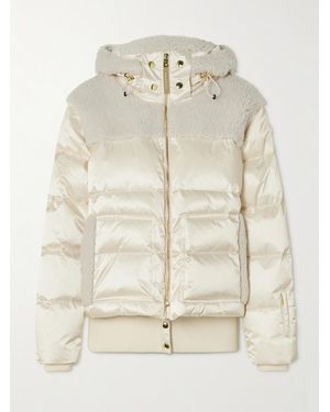 Bogner Dia Hooded Shearling-Trimmed Quilted Down Ski Jacket - Natural