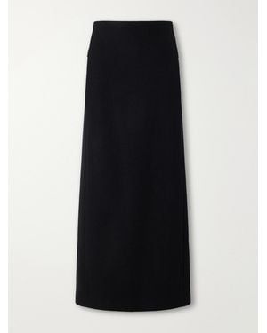 Alaïa Wool-Felt Midi Skirt - Black