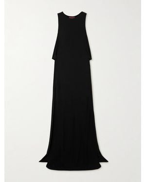 Gucci Robe Du Soir En Crêpe À Drapés - Noir